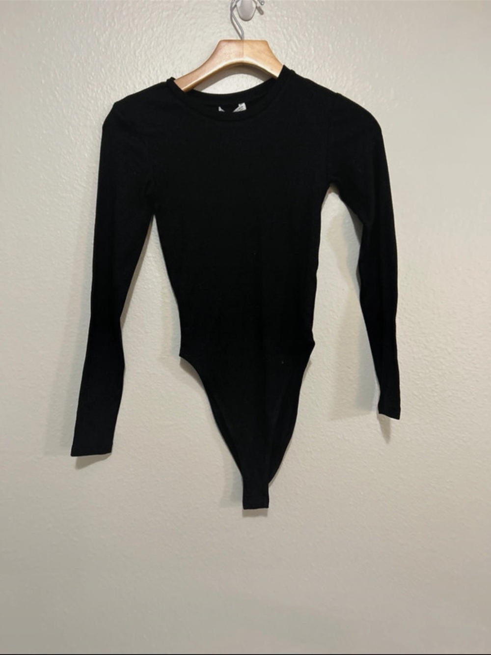 Zara Black Long Sleeve One-Piece Bodysuit